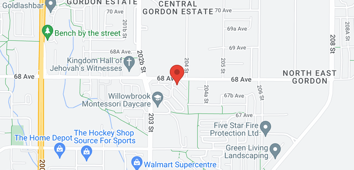 map of 44 20350 68 AVENUE